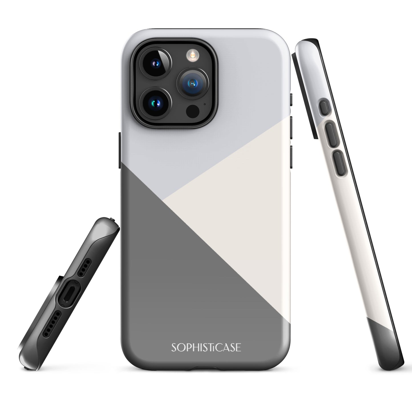 Diagonals in Grey - iPhone® Tough Case