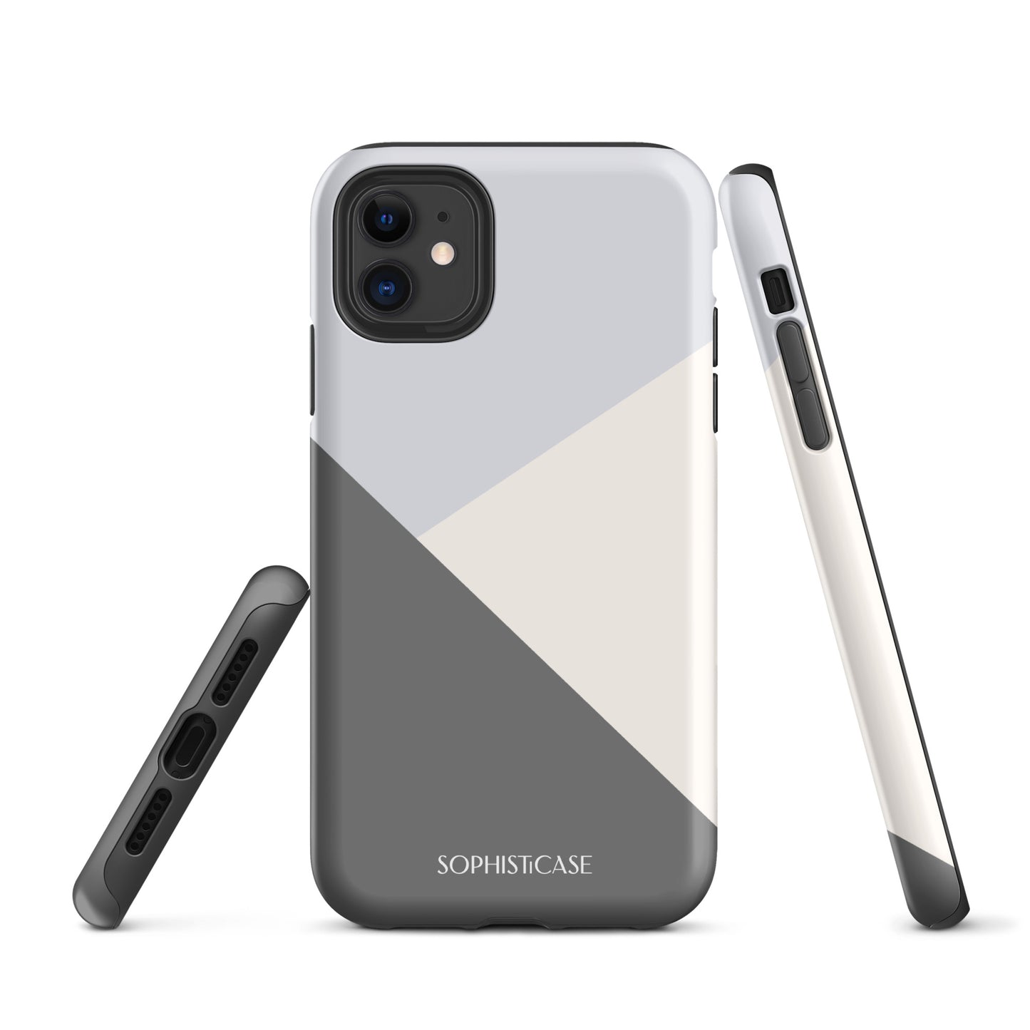 Diagonals in Grey - iPhone® Tough Case