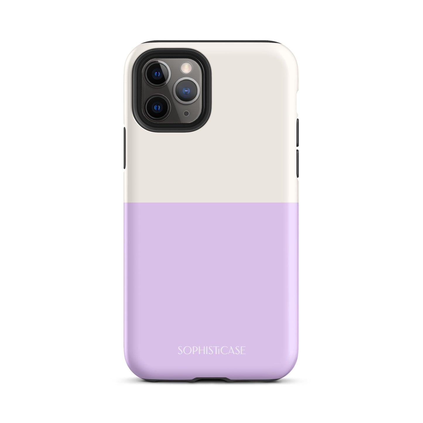 Tough Phone Case Featuring Two Tone Purple Cream Design for iPhone 11 Pro Matte