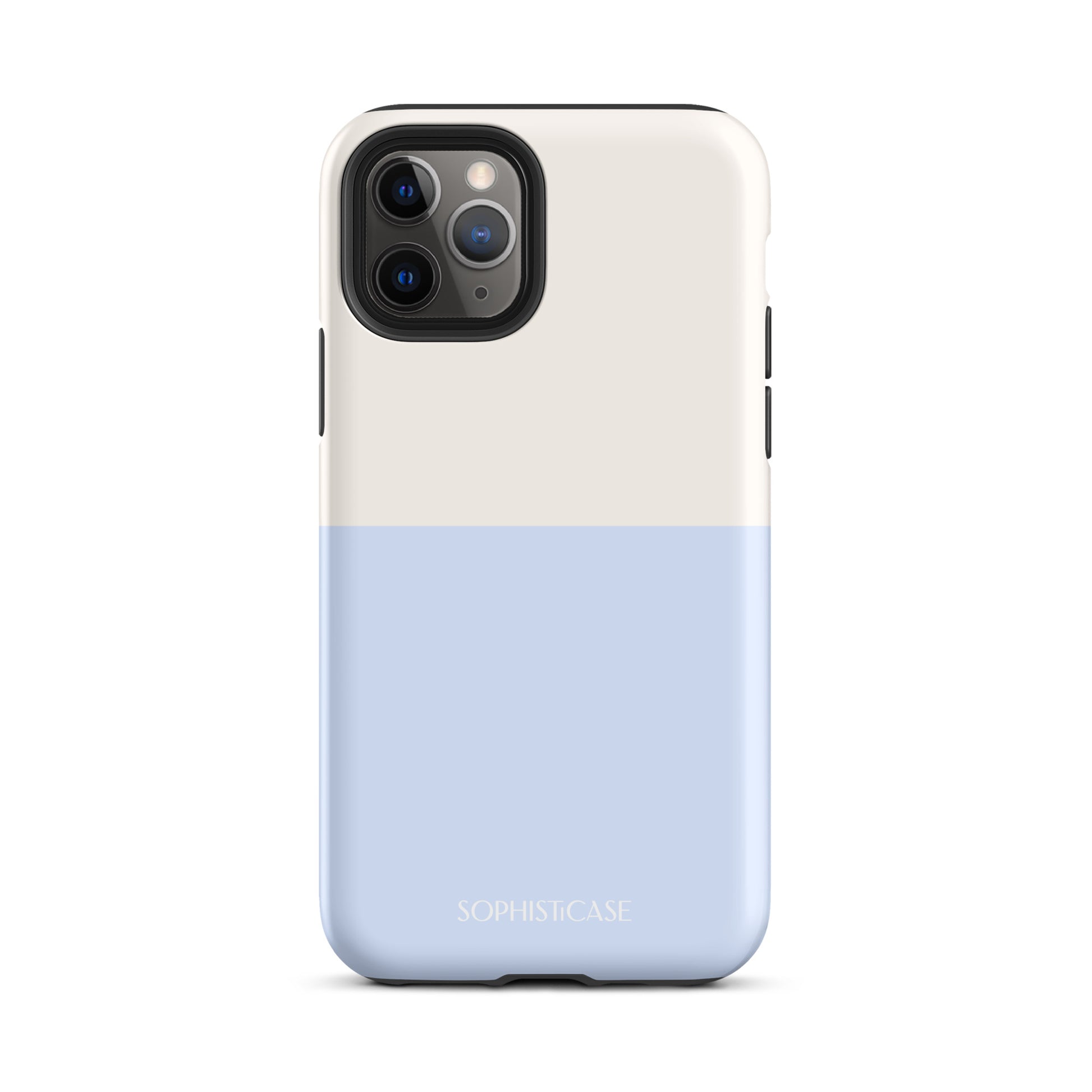 Basics Collection Tough Phone Case Featuring Two Tone Blue Cream Design for iPhone 11 Pro Matte