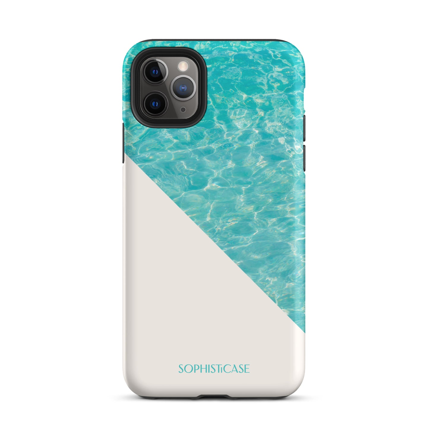 Tough Phone Case Featuring Aqua Cream Summer Water Ripples Ocean Waves Design for iPhone 11 Pro Max Matte