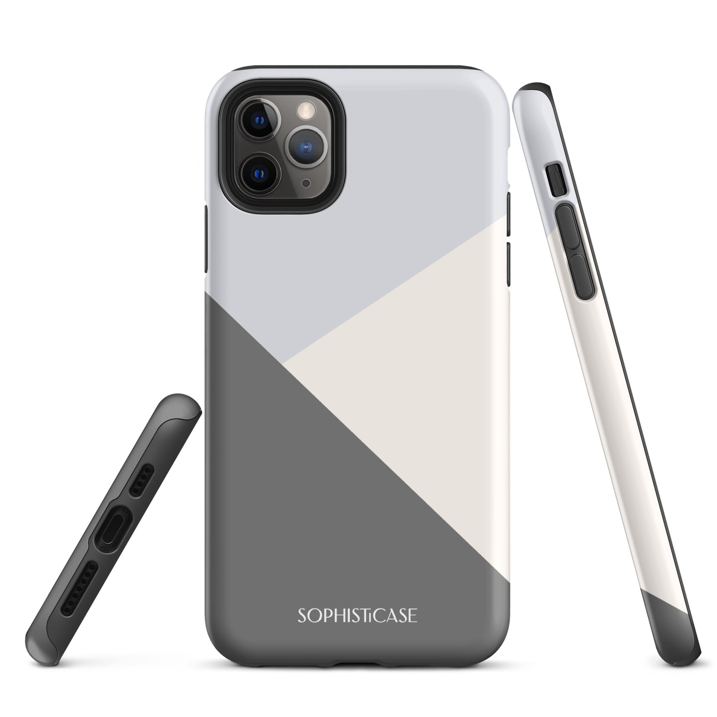 Diagonals in Grey - iPhone® Tough Case