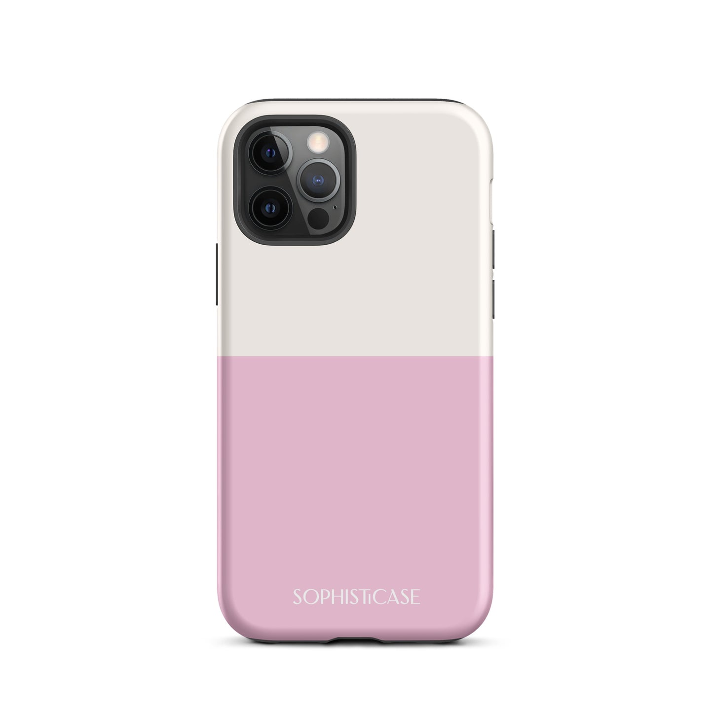 Tough Phone Case Featuring Two Tone Pink Cream Design for iPhone 12 Pro Matte