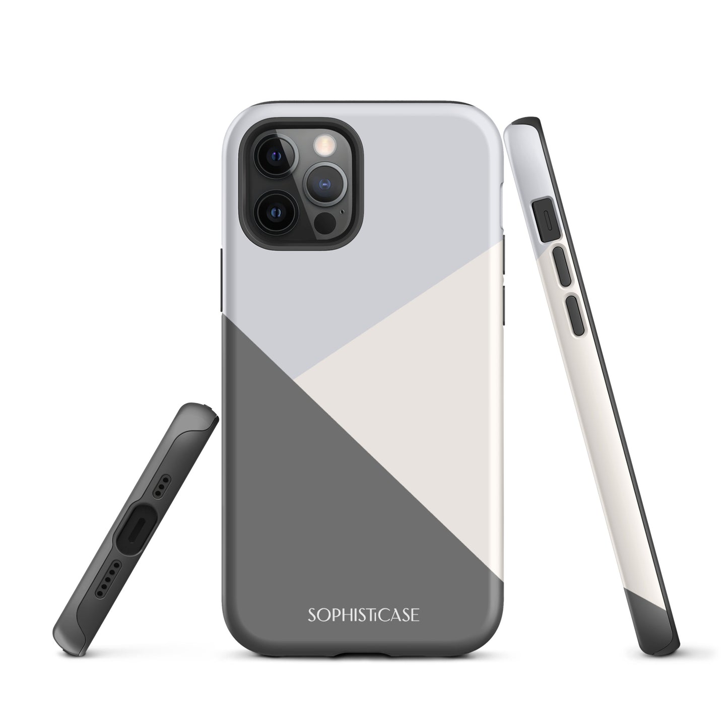 Diagonals in Grey - iPhone® Tough Case