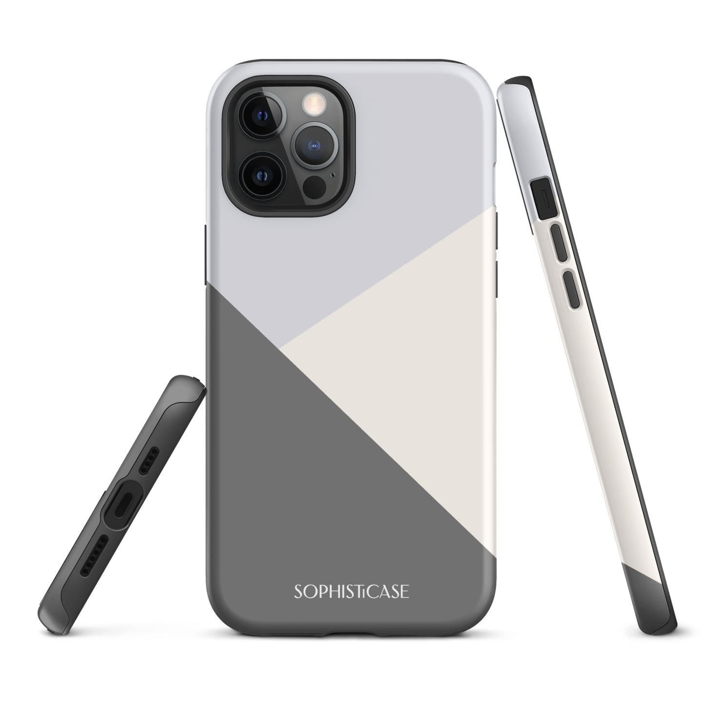 Diagonals in Grey - iPhone® Tough Case