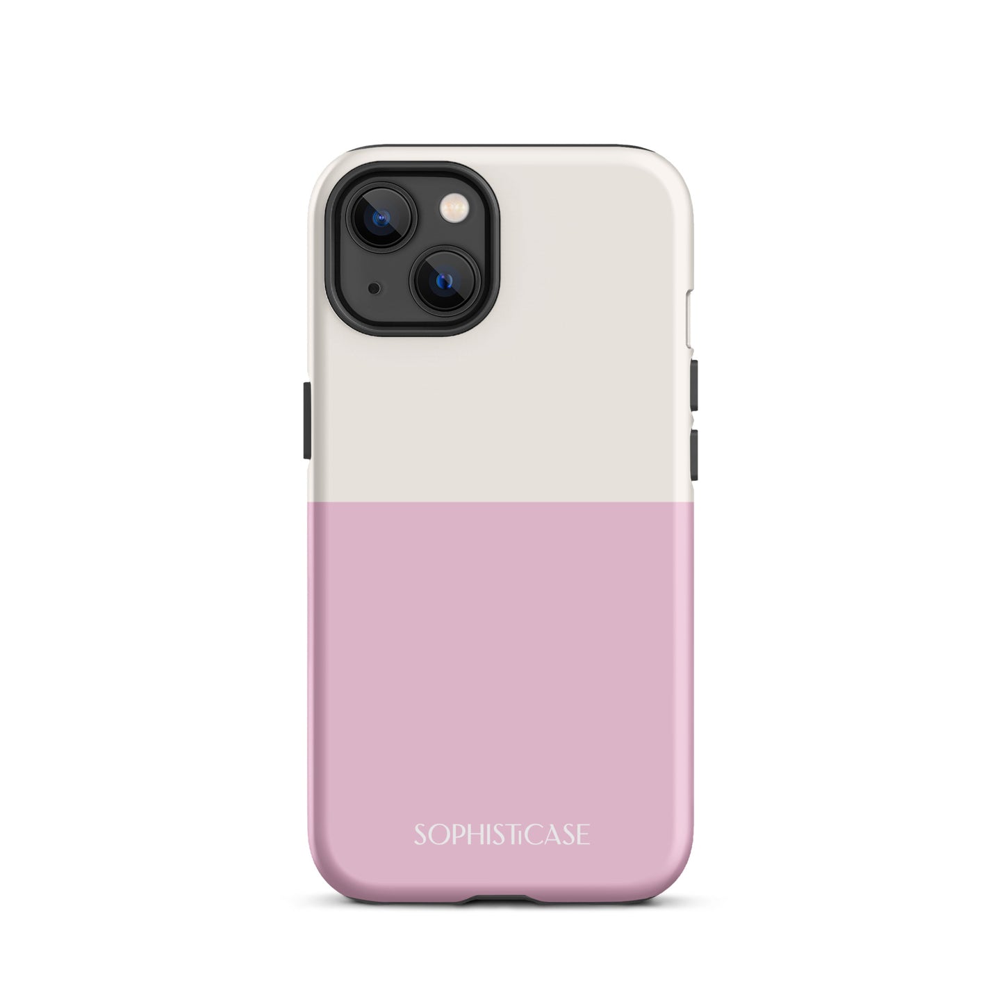 Tough Phone Case Featuring Two Tone Pink Cream Design for iPhone 13 Matte