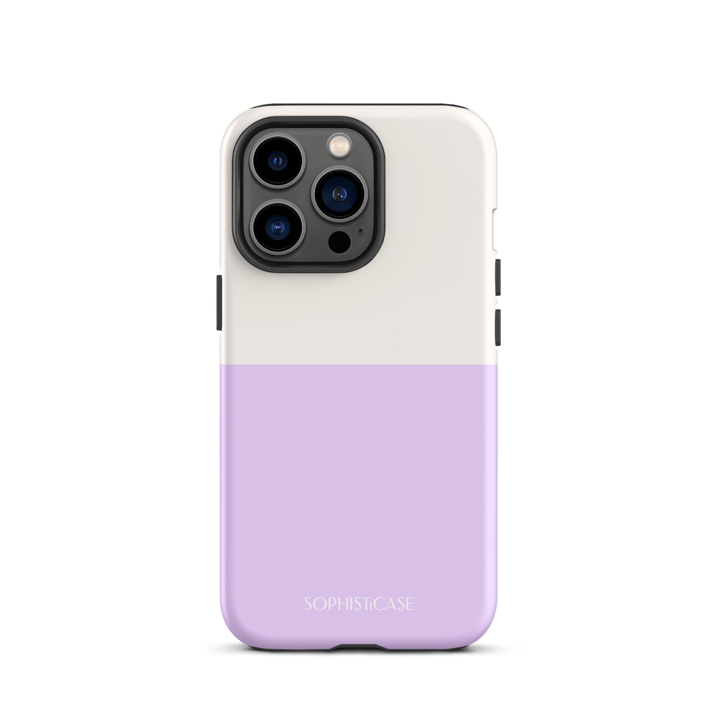 Tough Phone Case Featuring Two Tone Purple Cream Design for iPhone 13 Pro Matte