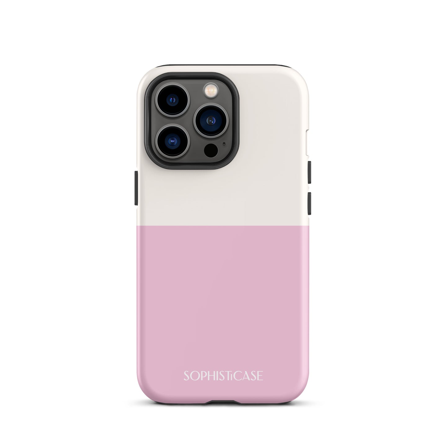 Tough Phone Case Featuring Two Tone Pink Cream Design for iPhone 13 Pro Matte