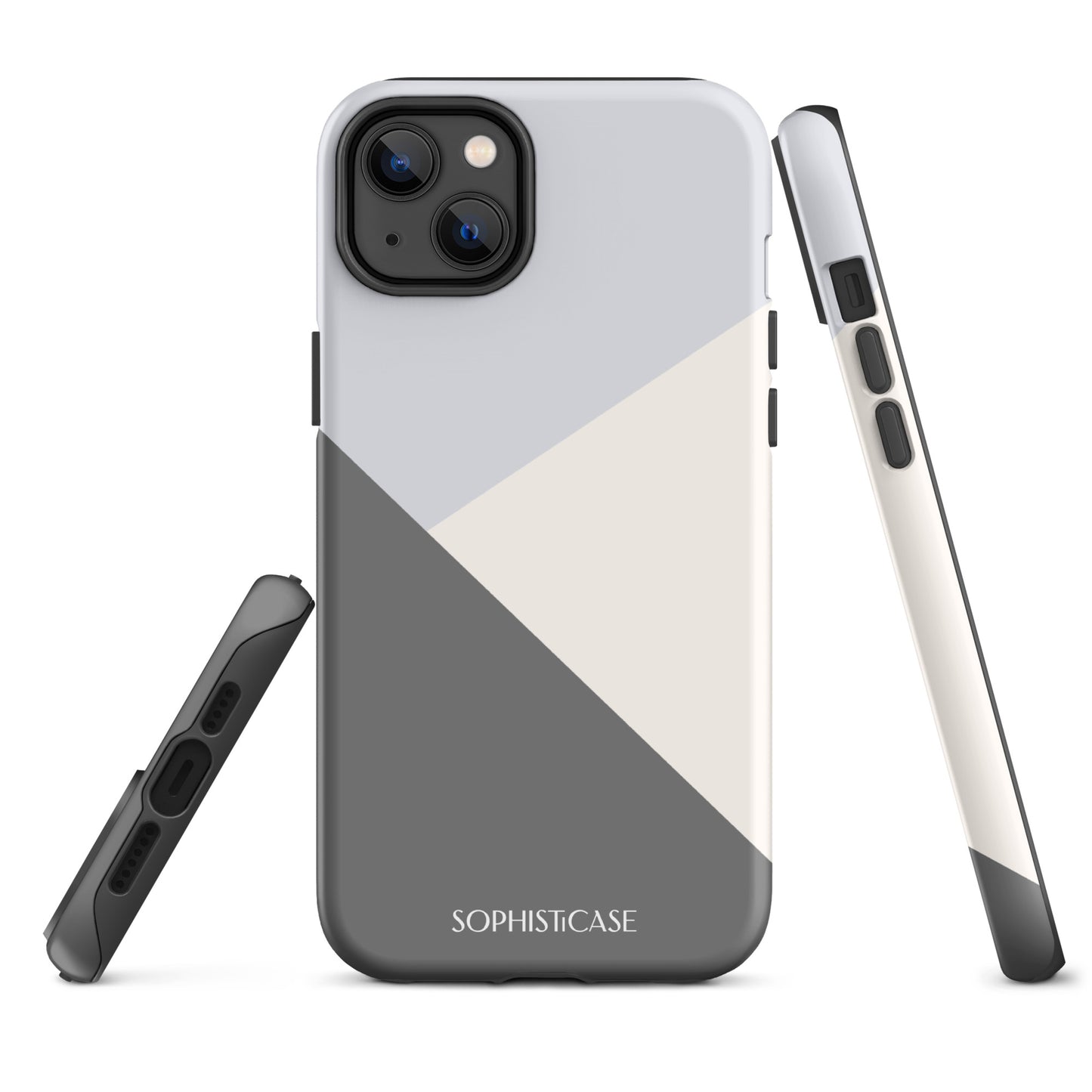 Diagonals in Grey - iPhone® Tough Case