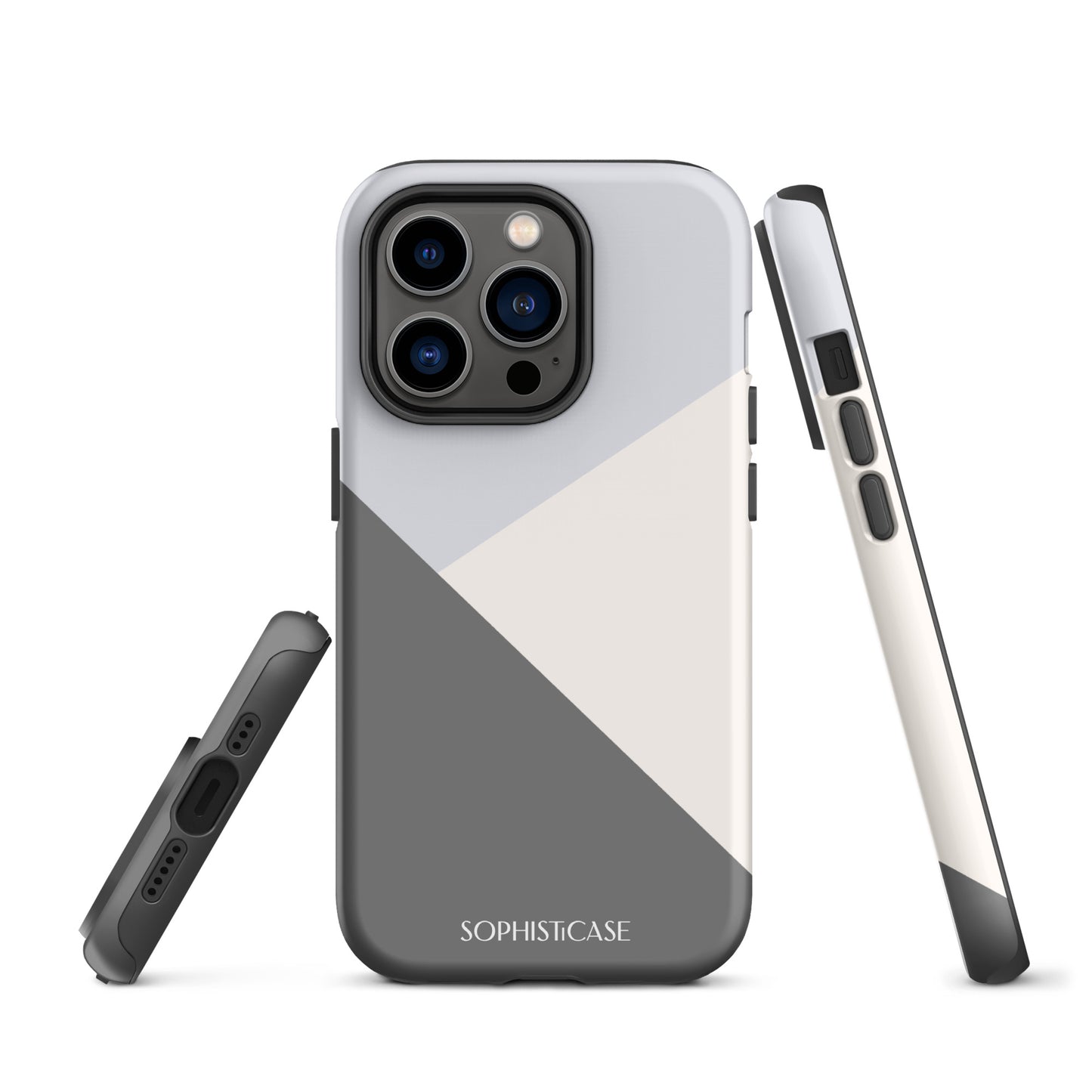 Diagonals in Grey - iPhone® Tough Case