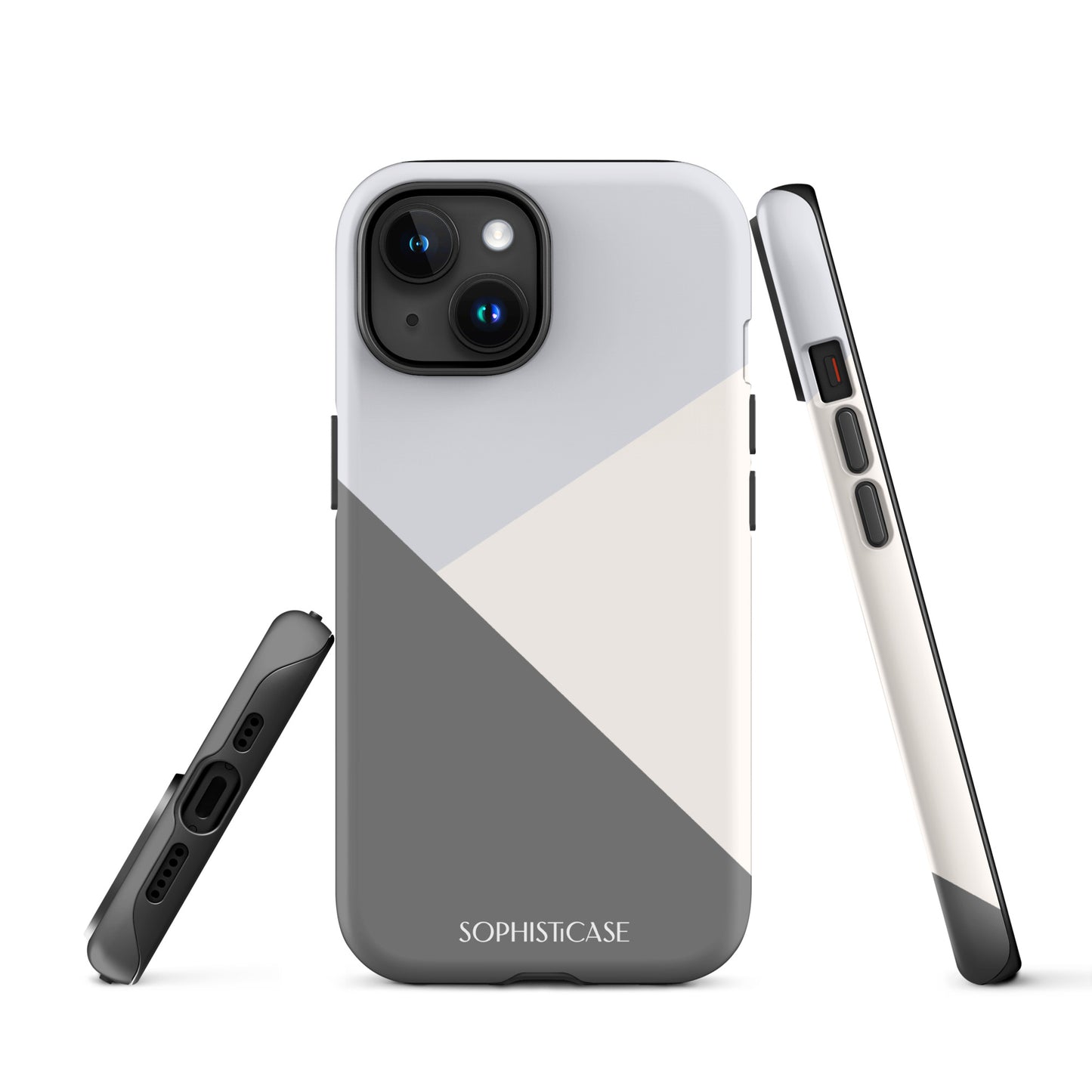 Diagonals in Grey - iPhone® Tough Case