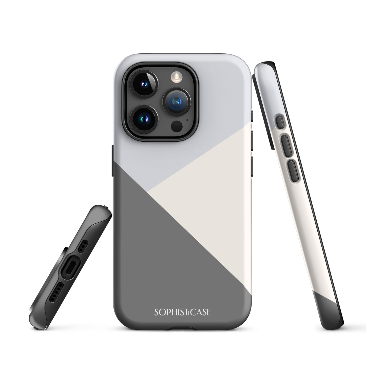 Diagonals in Grey - iPhone® Tough Case